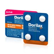 Dorilax DT Paracetamol 450mg + Cafeína Anidra 50mg + Citrato de Orfenadrina 35mg 4 comprimidos