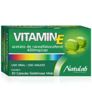 Vitamina E Natulab 400mg 30 cápsulas
