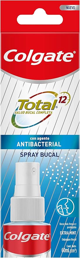 Colgate Spray Bucal Total 12 Spray Bucal Com Agentes Antibacterianos 60Ml