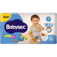 Fralda Babysec Galinha Pintadinha Ultrasec G 64 Unidades