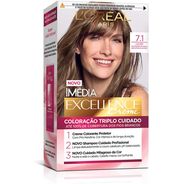 Tintura Loreal Imédia Excellence 7.1 - Louro Acinzentado