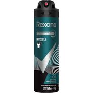 Desodorante Antitranspirante Aerosol Masculino Rexona Antibacterial + Invisible 72 horas 150ml