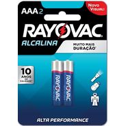 Pilha Rayovac Alcalina AAA2 com 2 unidades