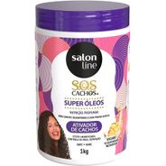 Salon Line Ativador De Cachos S.O.S Cachos Super Óleos 1Kg Branco