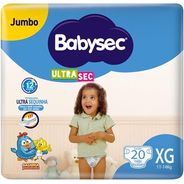 Fralda Babysec Ultrasec Galinha Pintadinha, XG, 20 unidades