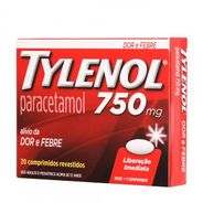 Tylenol Paracetamol 750mg 20 comprimidos