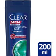 Clear, Shampoo Men Limpeza Diaria 2 Em 1 200ml