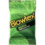 Blowtex Preservativo Menta Com 3 Unidades Branco