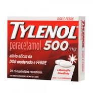 Tylenol Paracetamol 500mg 20 comprimidos