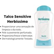 Herbissimo Talco Desod. Perfumado Herb.Sensitive 100 Gr