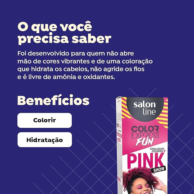 Salon Line, Tonalizante, Color Express Fun, Pink Show,100ML