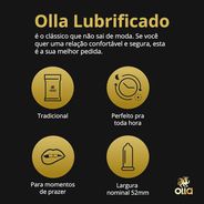 Olla Preservativo Camisinha Lubrificado - 3 Unidades