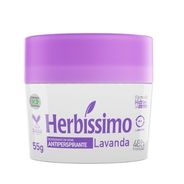 Desodorante Antitranspirante Creme Herbíssimo Lavanda 48h 55g