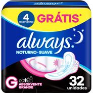 Absorvente Always Noturno Noites Tranquilas Suave Com Abas 32 Unidades