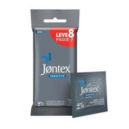 Preservativo Camisinha Jontex Sensitive - Leve 8 Pague 7 Unidades
