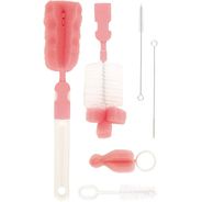 Kit Escovas Para Mamadeiras E Canudos, Buba, Rosa