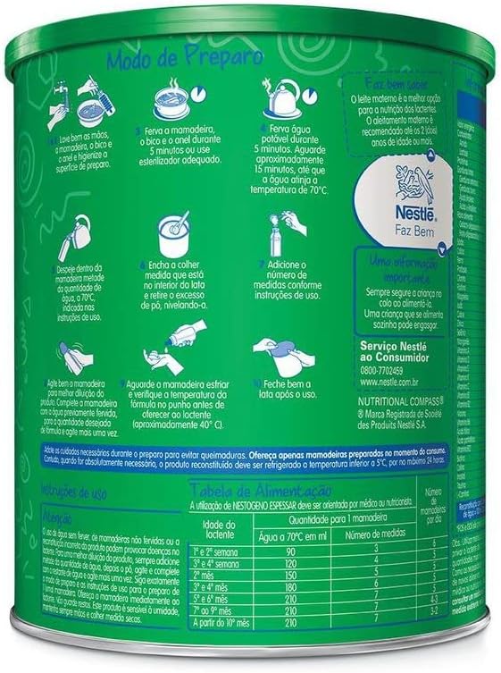 Fórmula Infantil Nestogeno Espessar com 800g