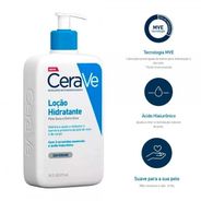 Loção Hidratante Corporal CeraVe com textura Fluida e Ácido Hialurônico