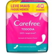 Carefree Protetor Diário Todo Dia Sem Perfume 40 Unidades