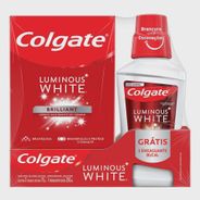 Kit Creme Dental Luminous White + Enxaguante Bucal, Colgate, 250 Ml, 3 Unidades