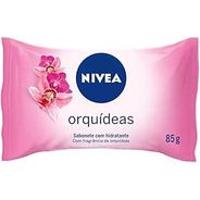 NIVEA Sabonete em Barra Orquídeas - Limpa e cuida da pele, ativos hidratantes, fragrância de orquídea, espuma cremosa, h