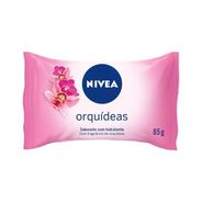 NIVEA Sabonete em Barra Orquídeas - Limpa e cuida da pele, ativos hidratantes, fragrância de orquídea, espuma cremosa, h