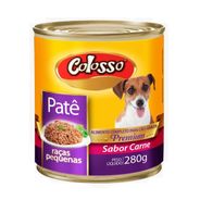 Patê Colosso Premium Adultos Sabor Carne Lata 280G