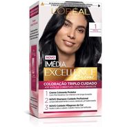 Coloração Imédia Excellence, L'Oréal Paris, Preto Onix, Coloração Imédia