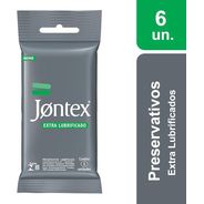 Preservativo Camisinha Jontex Extra Lubrificado - 6 Unidades