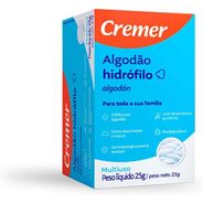 Algodão Hidrófilo 25 gr, Cremer