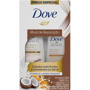 Kit Shampoo 350ml + Condicionador 175ml Dove Ritual de Reparação