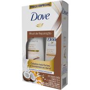 Kit Shampoo 350ml + Condicionador 175ml Dove Ritual de Reparação