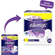 Protetores Diários Always Sem Perfume 40 Unidades