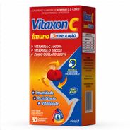 Vitamina C + D + Zinco Quelato Vitaxon C Tripla Ação Imuno 30 Comprimidos