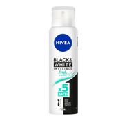 NIVEA Desodorante Antitranspirante Aerossol Invisible Black & White Fresh 150ml - Proteção prolongada de 48h, cuidado su