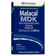 Cálcio citrato malato + magnésio + vitamina k2 + d3 - malacal mdk 30 comprimidos