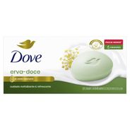 Dove Sabonete Em Barra Para Uma Pele Saudável Dove Erva-Doce Com 1/4 De Creme Hidratante 90 G 6 Unidades
