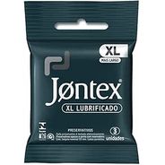Preservativo Camisinha Jontex Lubrificado XL - 3 Unidades, Jontex, Branco, 3unidades
