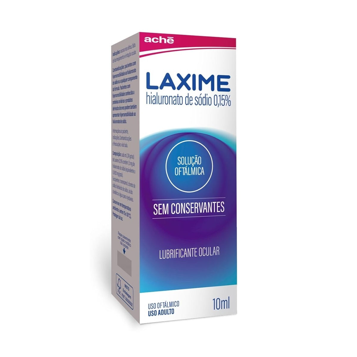 Laxime Colírio 10 ml – Lubrificante Ocular com Hialuronato