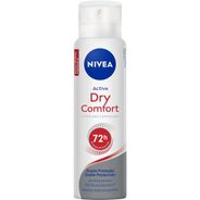 Desodorante Antitranspirante Aerosol Nivea Active Dry Comfort Feminino Sem Álcool 48h 150ml