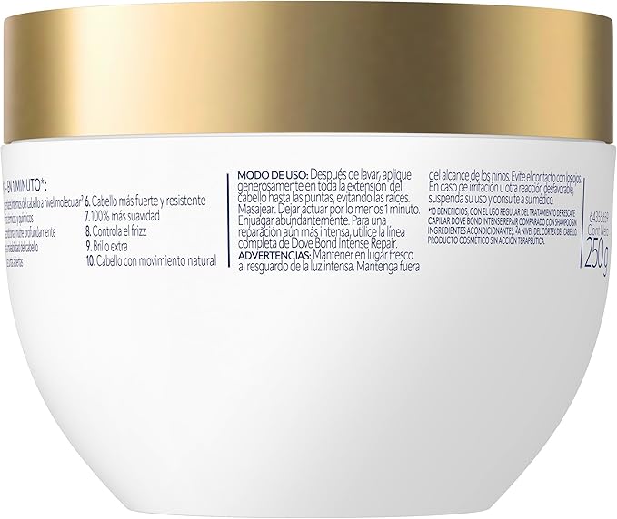 dove  Dove Máscara de Tratamento Bond Intense Repair 250g