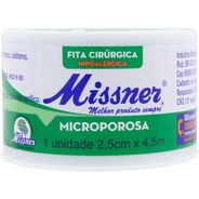 Missner Fita Cirúrgica Microporosa Hipoalérgica 2.5 Cm X 4.5 M