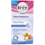 Veet Cera Fria Corporal Peles Delicadas - 12 Folhas