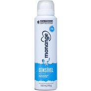 Desodorante Antitranspirante Aerosol Monange Sensível 72h 150ml