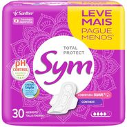Sym Absorvente Regular Suave Com Abas Promocional 30 Unidades