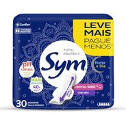 Sym Absorvente Noite&Dia Cobertura Suave Com Abas Promocional 30 Unidades