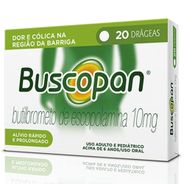 Buscopan Brometo de N Butil Escopolamina 10mg 20 drágeas