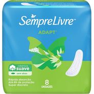 Absorvente Sempre Livre Adapt Suave Sem Abas 8 Unidades