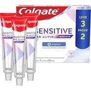 Kit Pasta de Dente Colgate Sensitive Pro-Alívio Imediato 90g 3 unidades