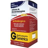 Maleato de Dexclofeniramina 0,4mg/ml Solução Oral 120ml Neo Química Genérico